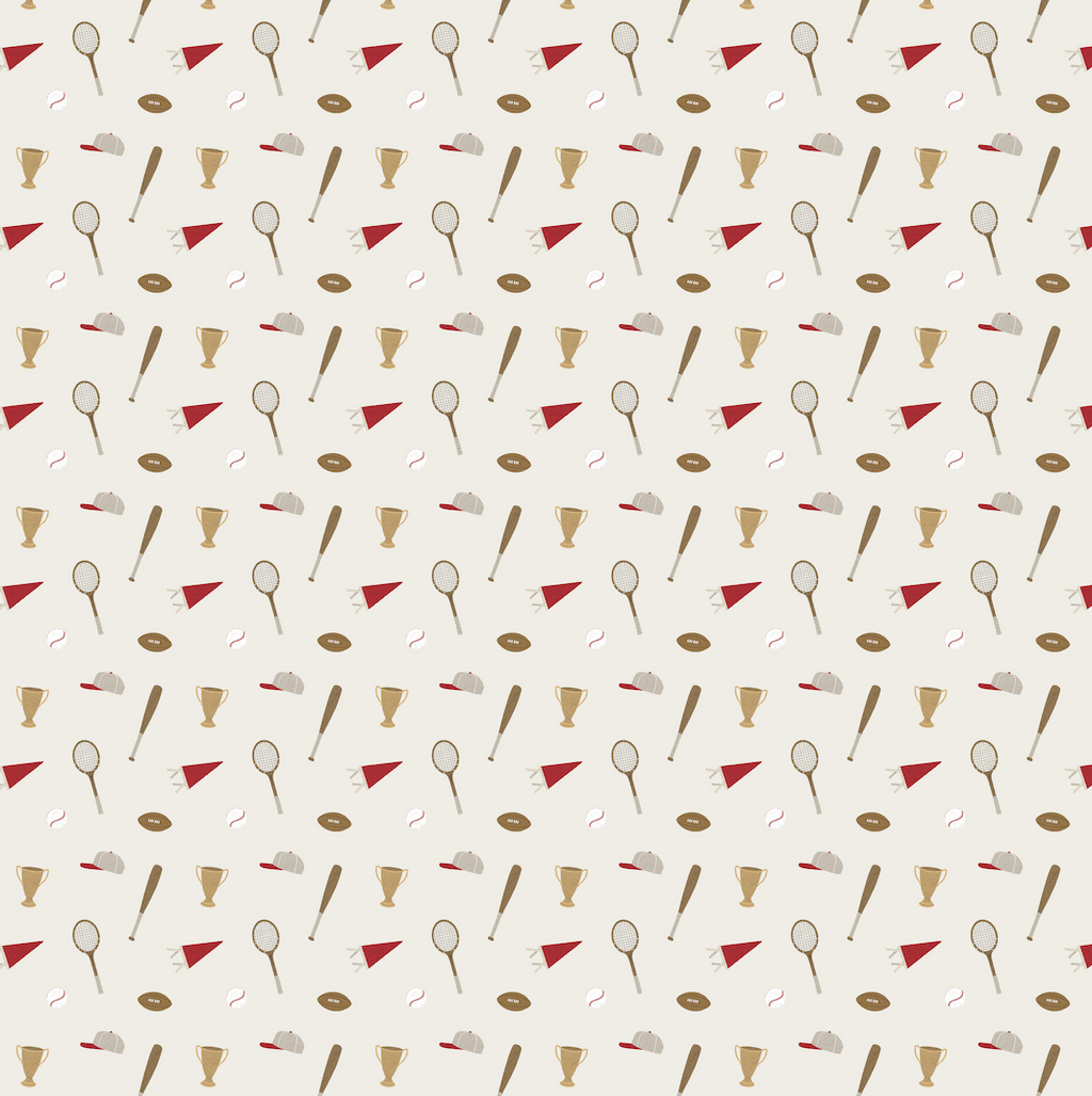 Benny Removable Wallpaper - Sporty Vintage Nursery Decor