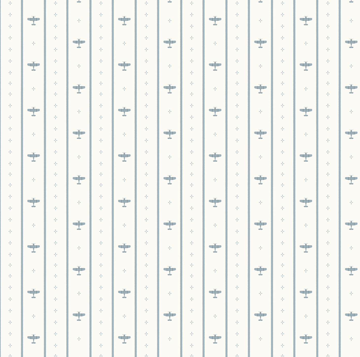 Maverick Striped Wallpaper - Blue & White Nautical Nursery