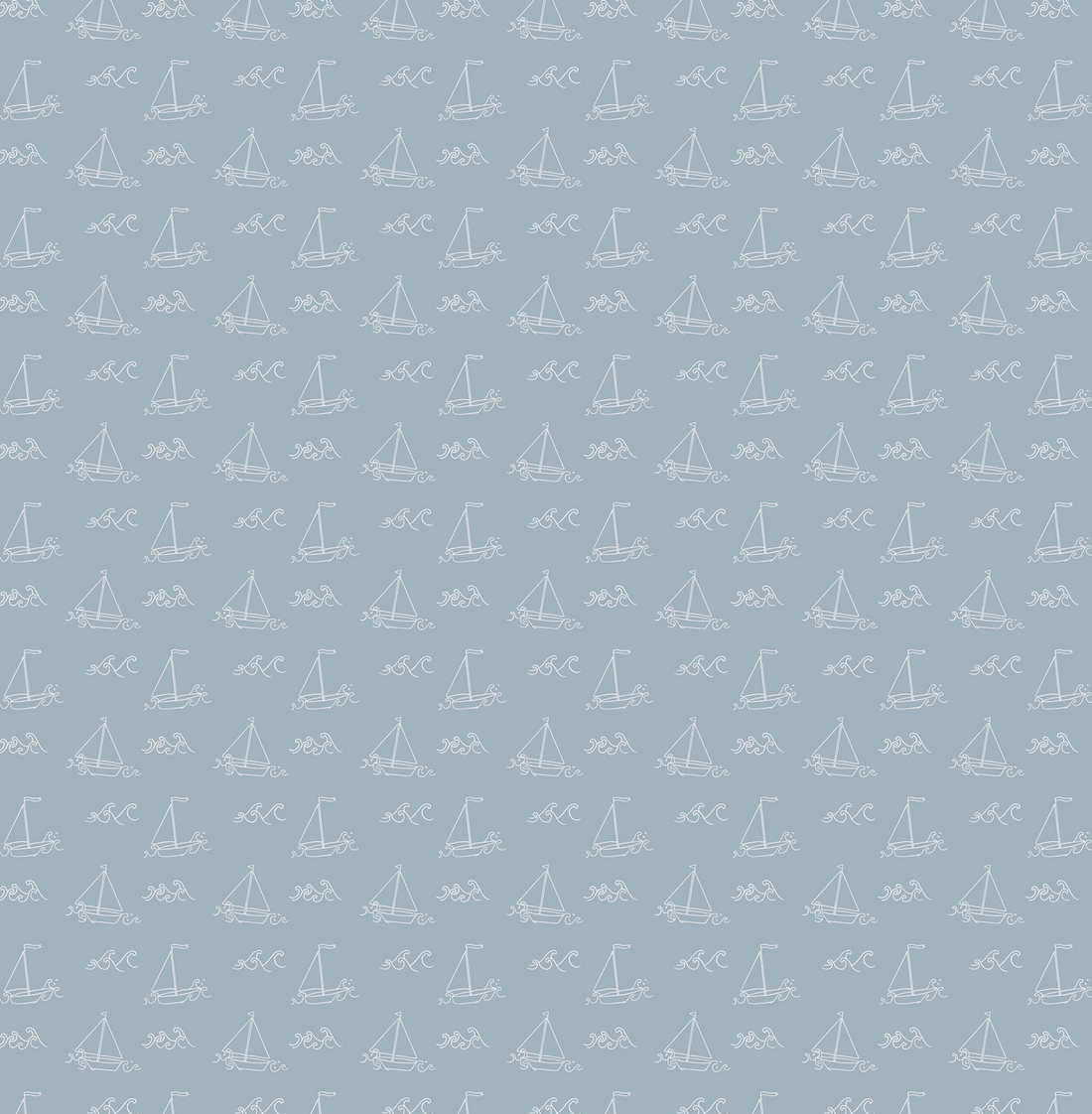 Conrad Removable Wallpaper in Blue and White Coastal Style