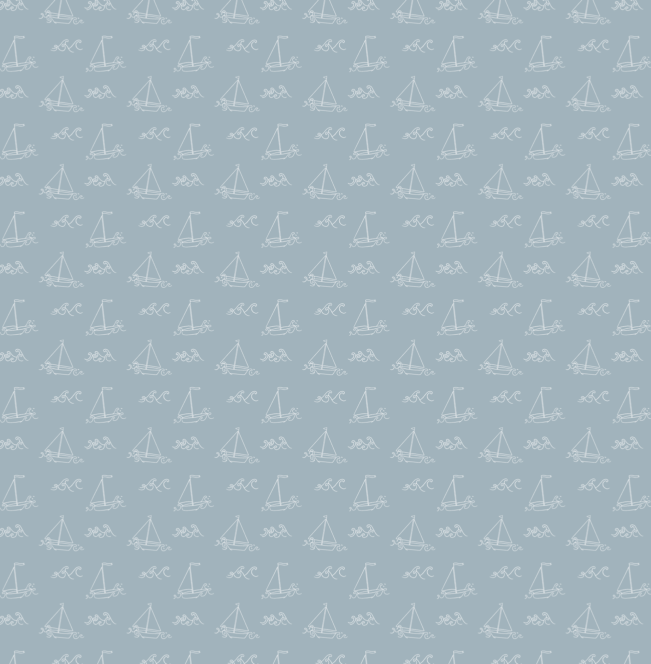 Conrad Removable Wallpaper in Blue and White Coastal Style