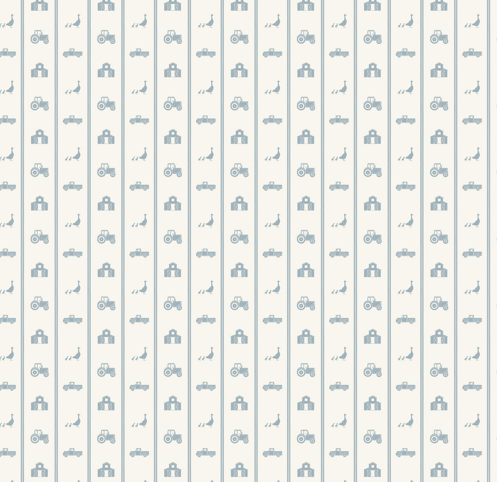 Charlie Geometric Wallpaper - Sage-Green & White Farmhouse