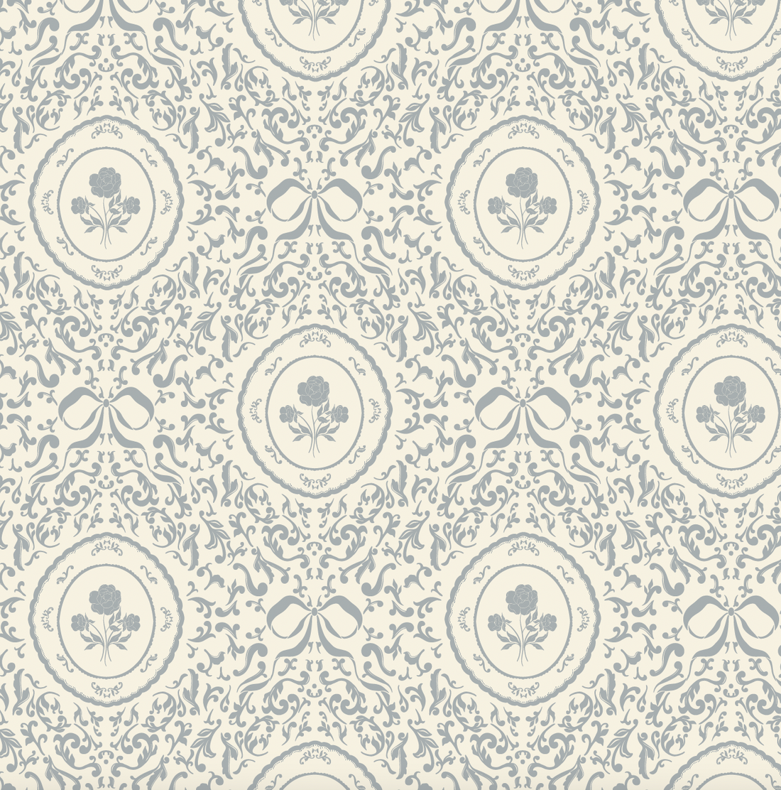 Louise Floral Removable Wallpaper in Classic Beige and Cream