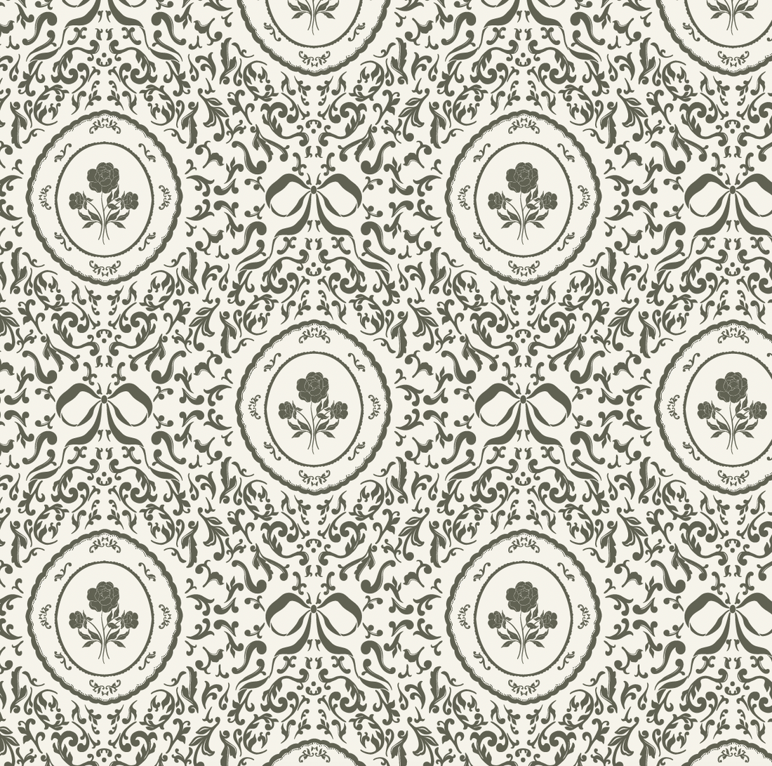 Louise Floral Removable Wallpaper in Classic Beige and Cream