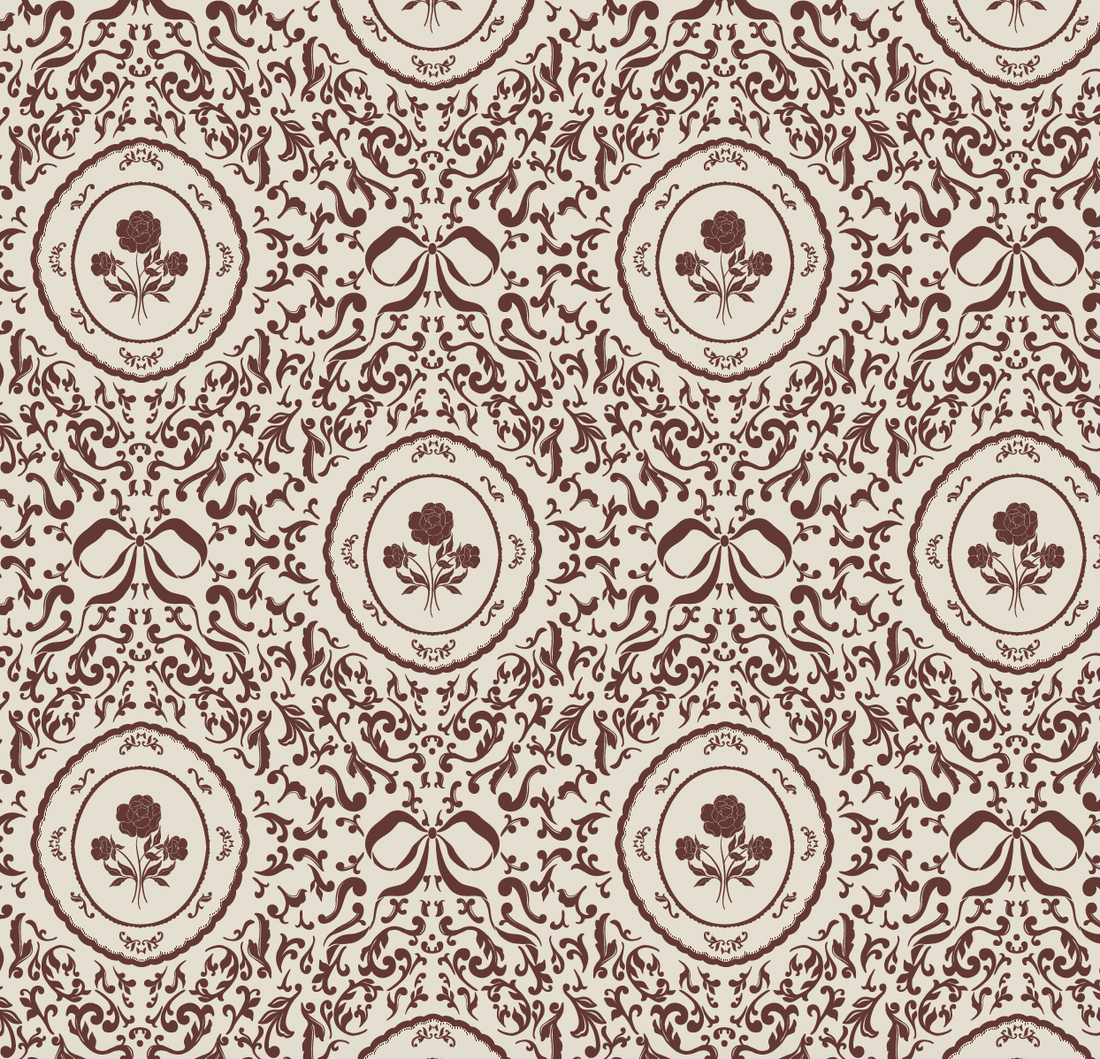 Louise Floral Removable Wallpaper in Classic Beige and Cream