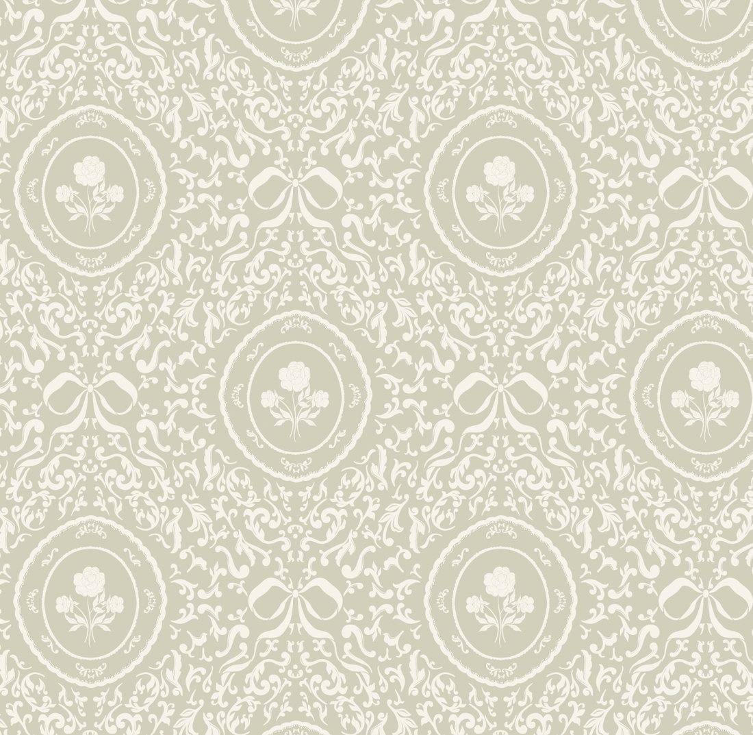 Louise Floral Removable Wallpaper in Classic Beige and Cream