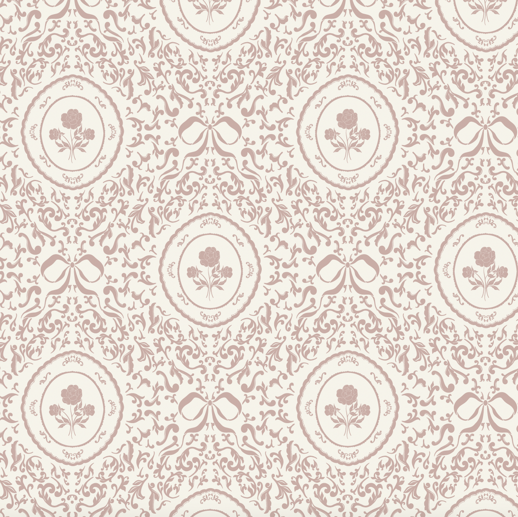 Louise Floral Removable Wallpaper in Classic Beige and Cream