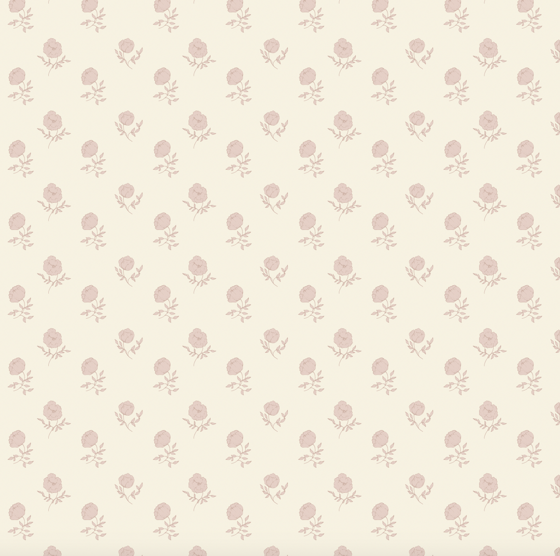 Elle Floral Removable Wallpaper in Cream Grey Blush Sage-green