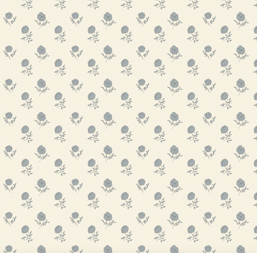 Elle Floral Removable Wallpaper in Cream Grey Blush Sage-green