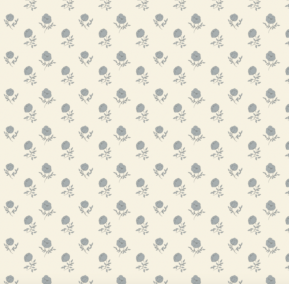 Elle Floral Removable Wallpaper in Cream Grey Blush Sage-green