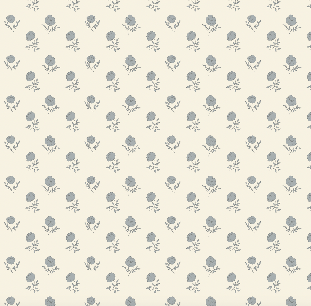 Elle Floral Removable Wallpaper in Cream Grey Blush Sage-green