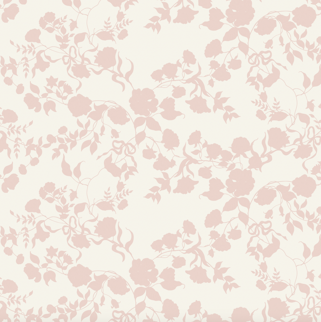 Lettie Floral Removable Wallpaper in Sage-Green & Blush-Pink
