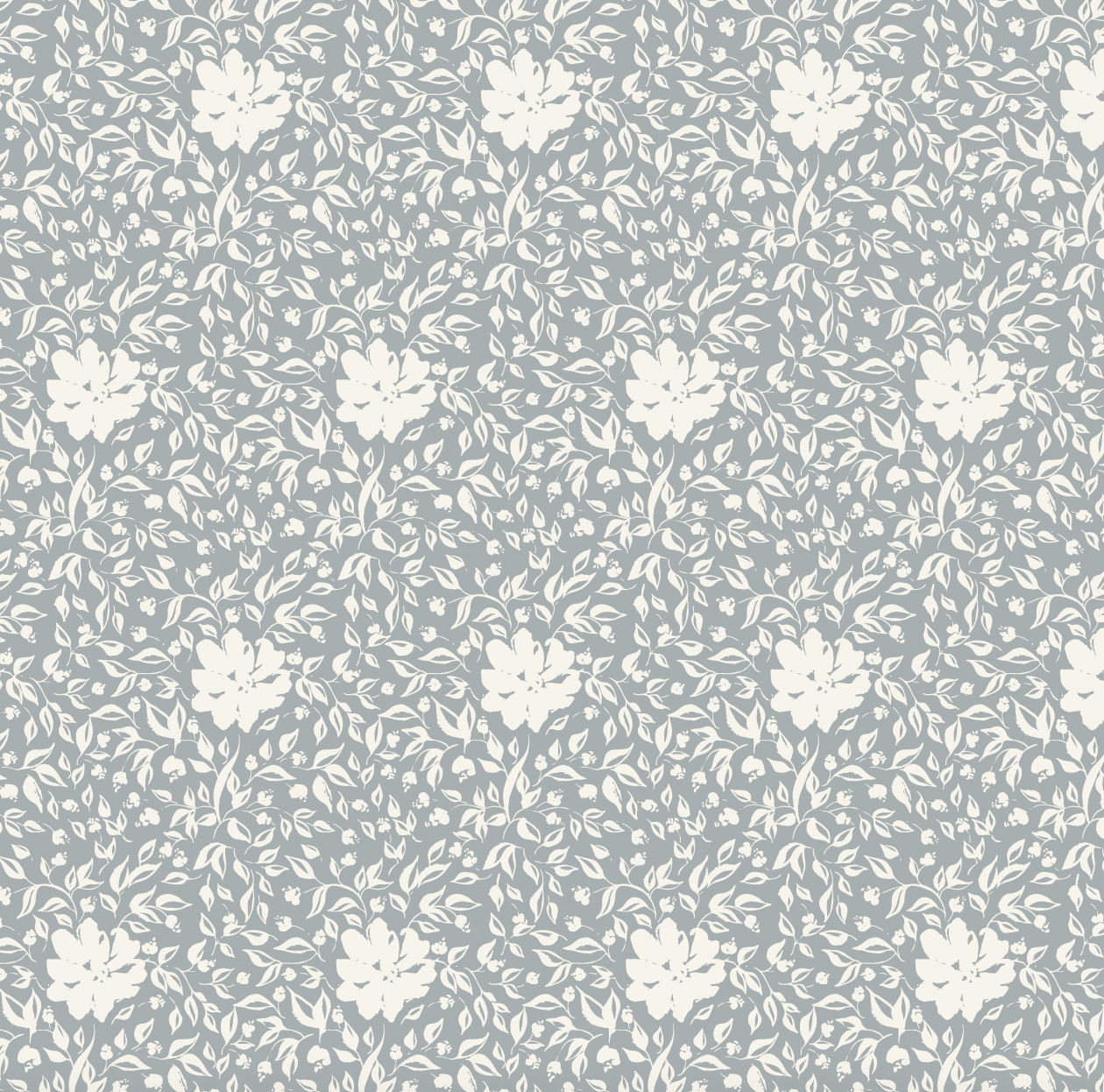 Layla Floral Wallpaper - Sage-Green & Off-White Traditional