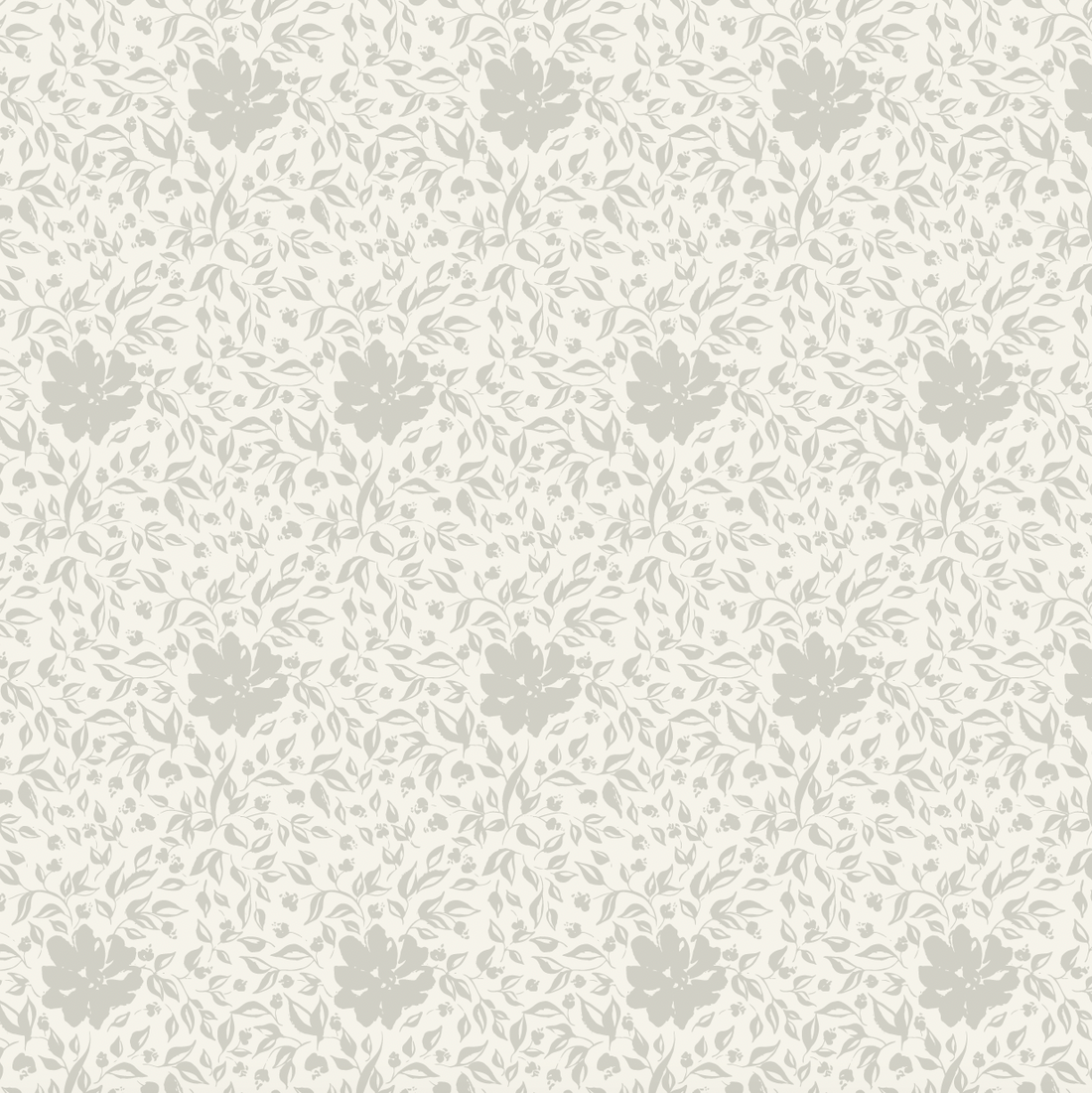 Layla Floral Wallpaper - Sage-Green & Off-White Traditional