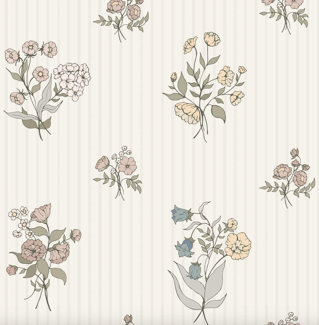Cosie Floral Wallpaper: Vintage-Inspired Cottagecore Decor