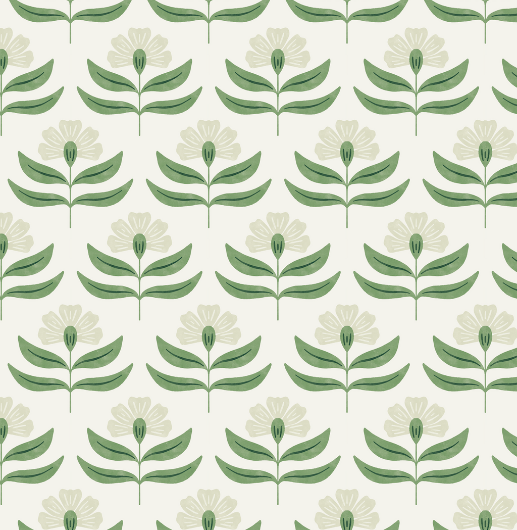 Viv Botanical Wallpaper: Scandi-Boho Floral Wall Art