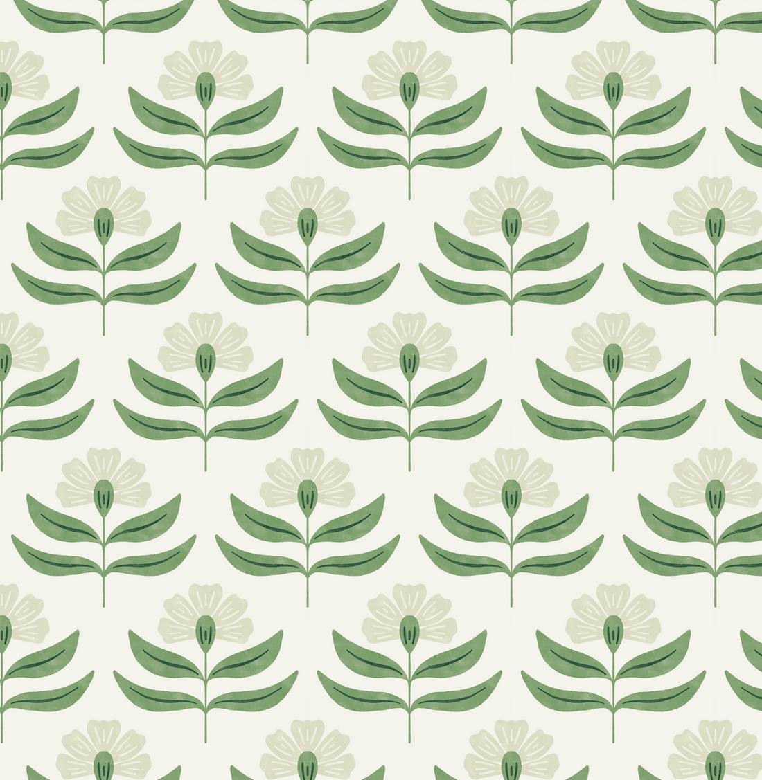 Viv Botanical Wallpaper: Scandi-Boho Floral Wall Art