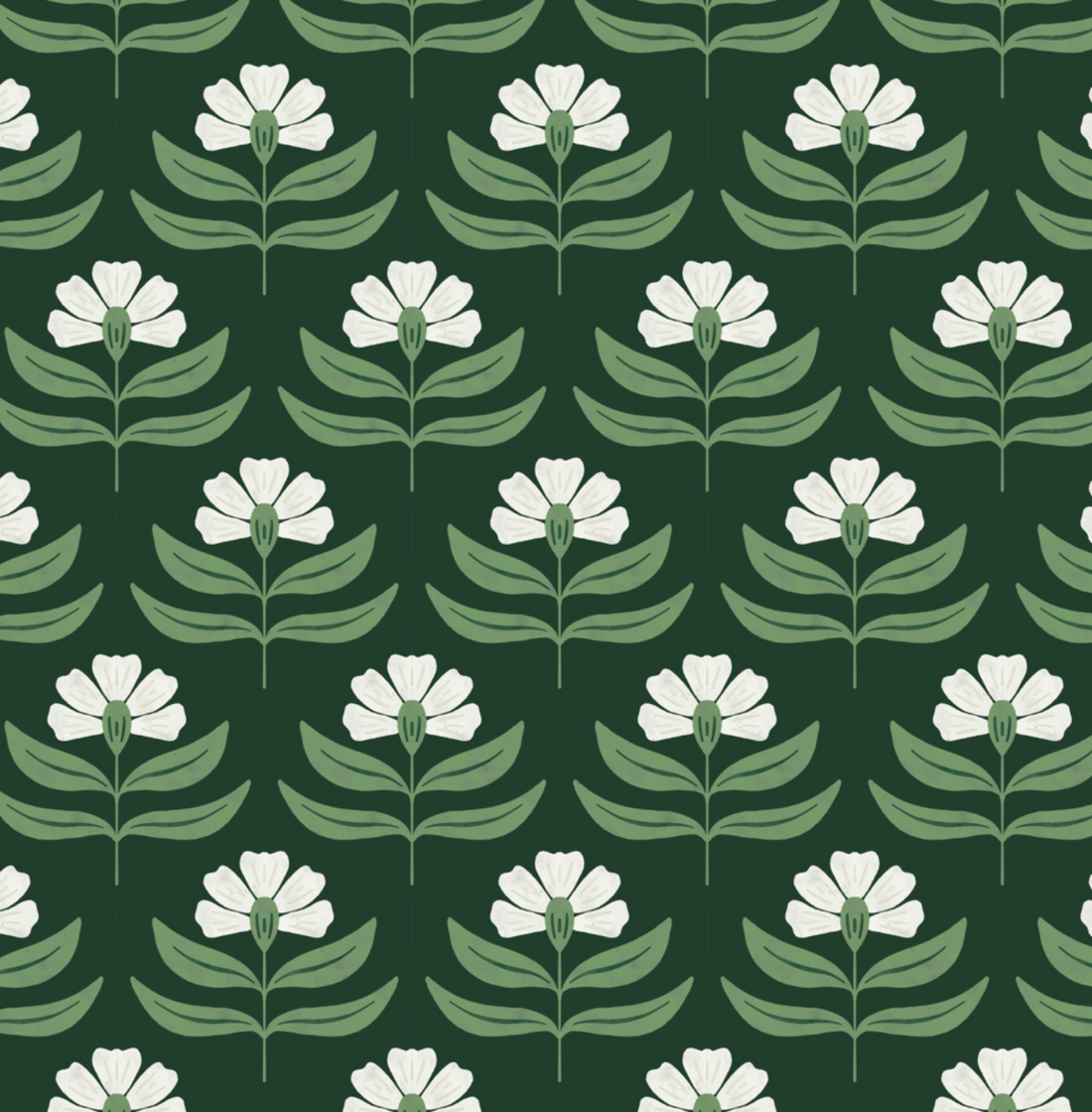 Viv Botanical Wallpaper: Scandi-Boho Floral Wall Art