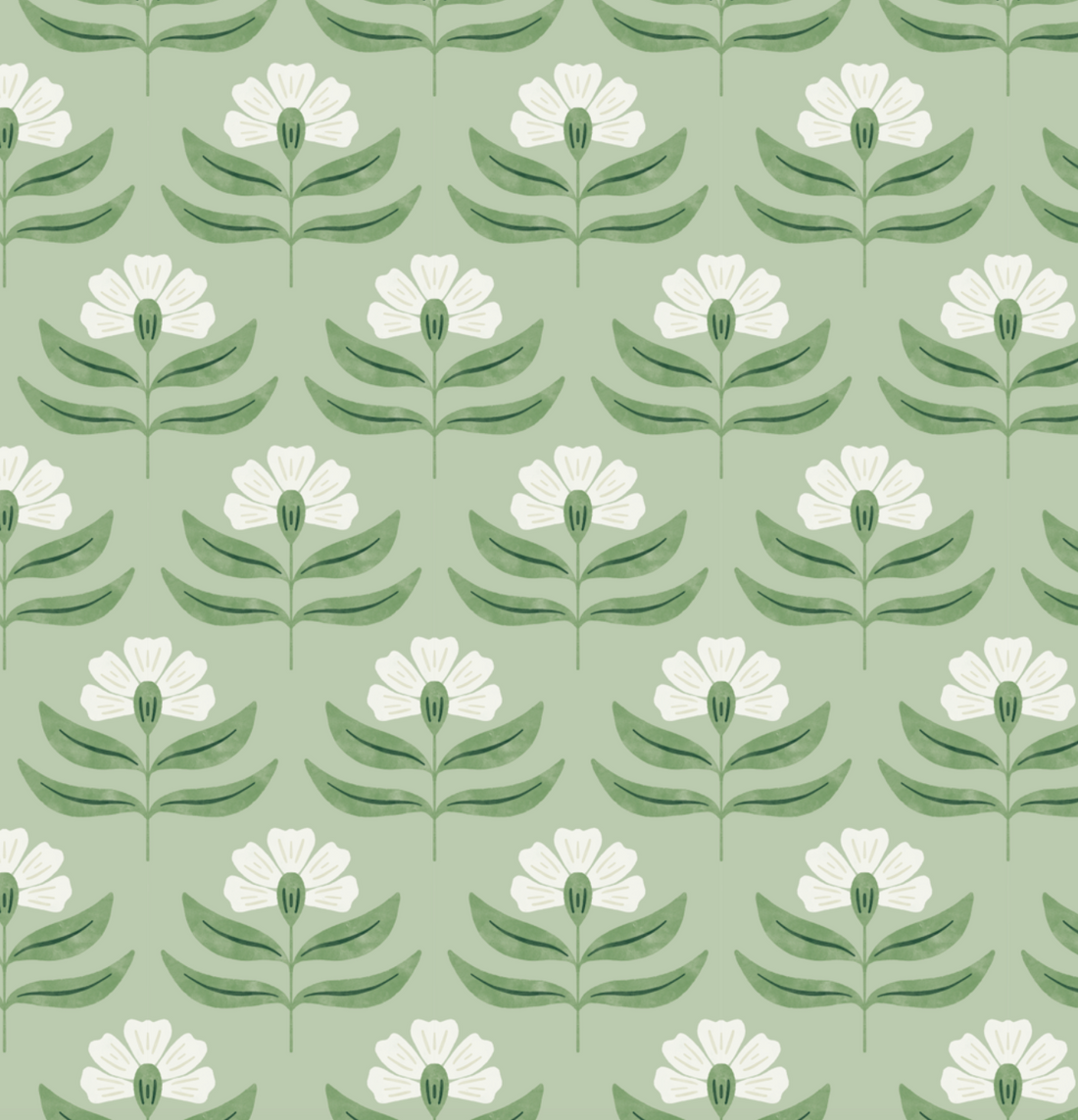 Viv Botanical Wallpaper: Scandi-Boho Floral Wall Art