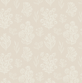 Taylor Floral Removable Wallpaper in Blue, White, Peach & Beige