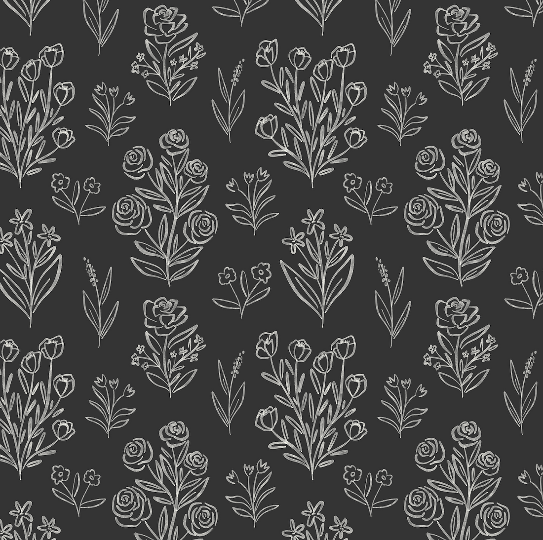 Taylor Floral Removable Wallpaper in Blue, White, Peach & Beige