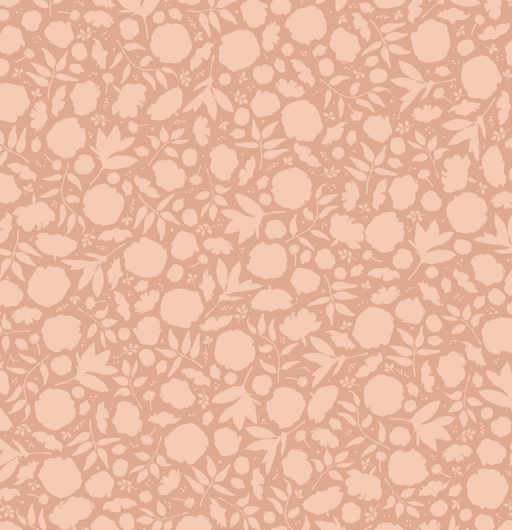 Brea Minimalist Floral Removable Wallpaper - Terracotta & Pink