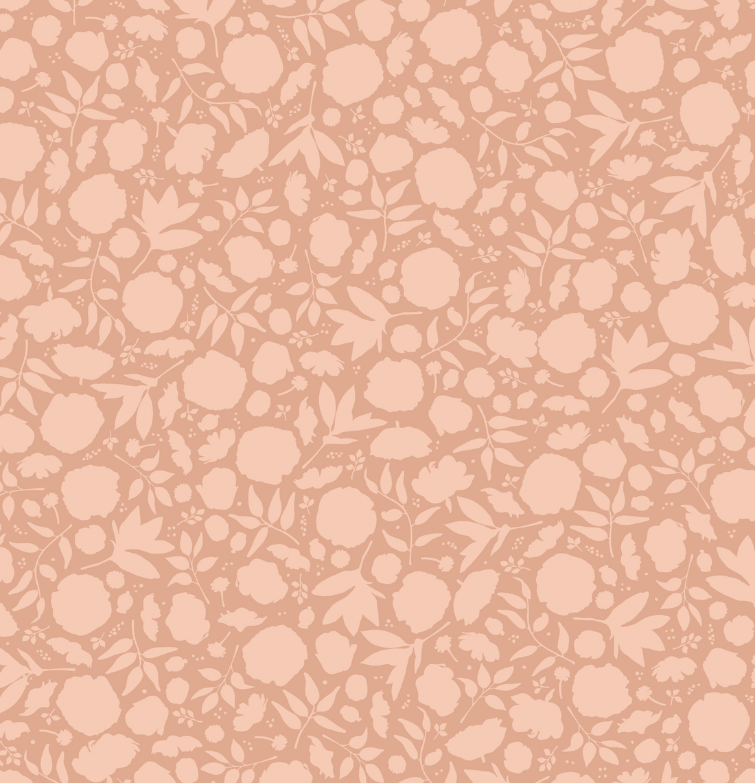 Brea Minimalist Floral Removable Wallpaper - Terracotta & Pink