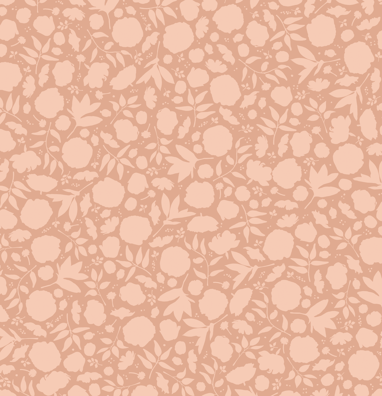 Brea Minimalist Floral Removable Wallpaper - Terracotta & Pink