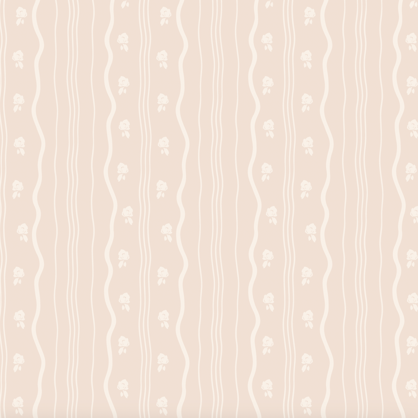 Halle Floral Wallpaper in Blush Pink and Cream