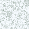 Wyatt Whimsical Wallpaper in White, Blue and Pink