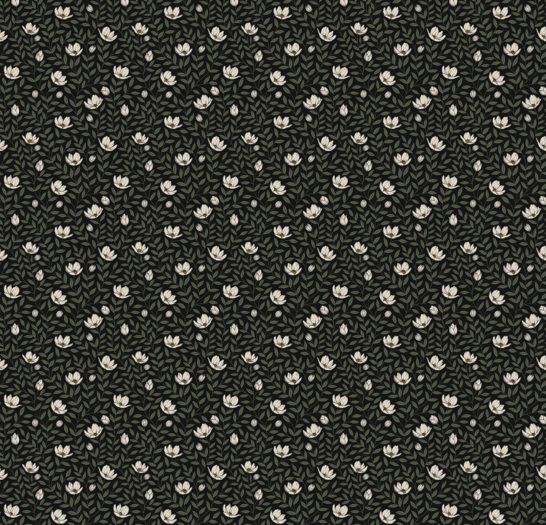 Eliana Floral Wallpaper Sage Green Cottagecore Wall Decor