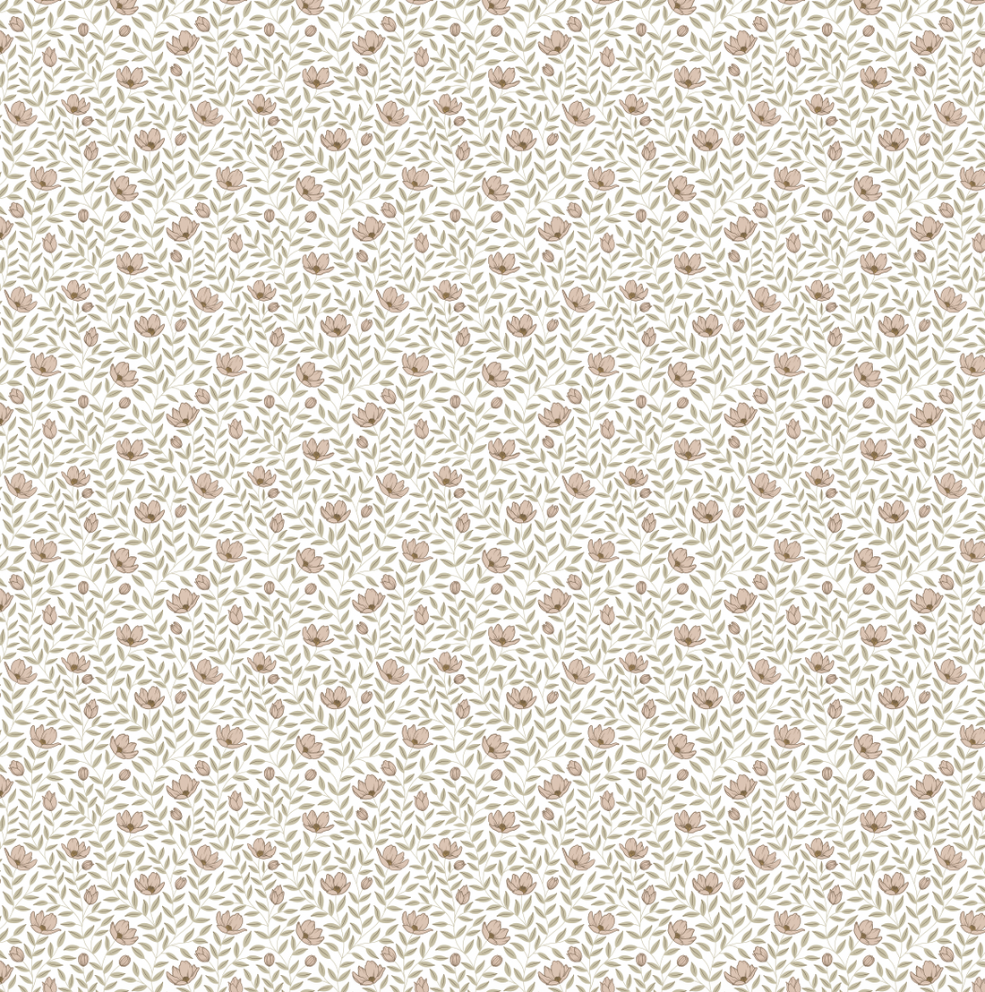 Eliana Floral Wallpaper Sage Green Cottagecore Wall Decor