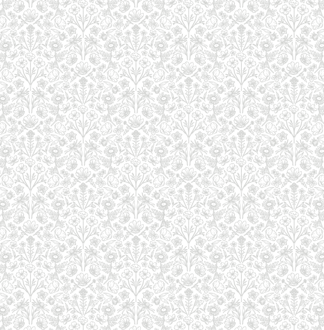 Junie Floral Removable Wallpaper in White and Pale Pink