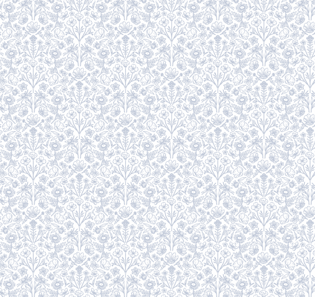 Junie Floral Removable Wallpaper in White and Pale Pink