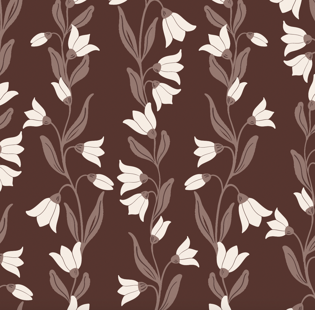 Agatha Floral Botanical Wallpaper - Sage-Green & Off-White