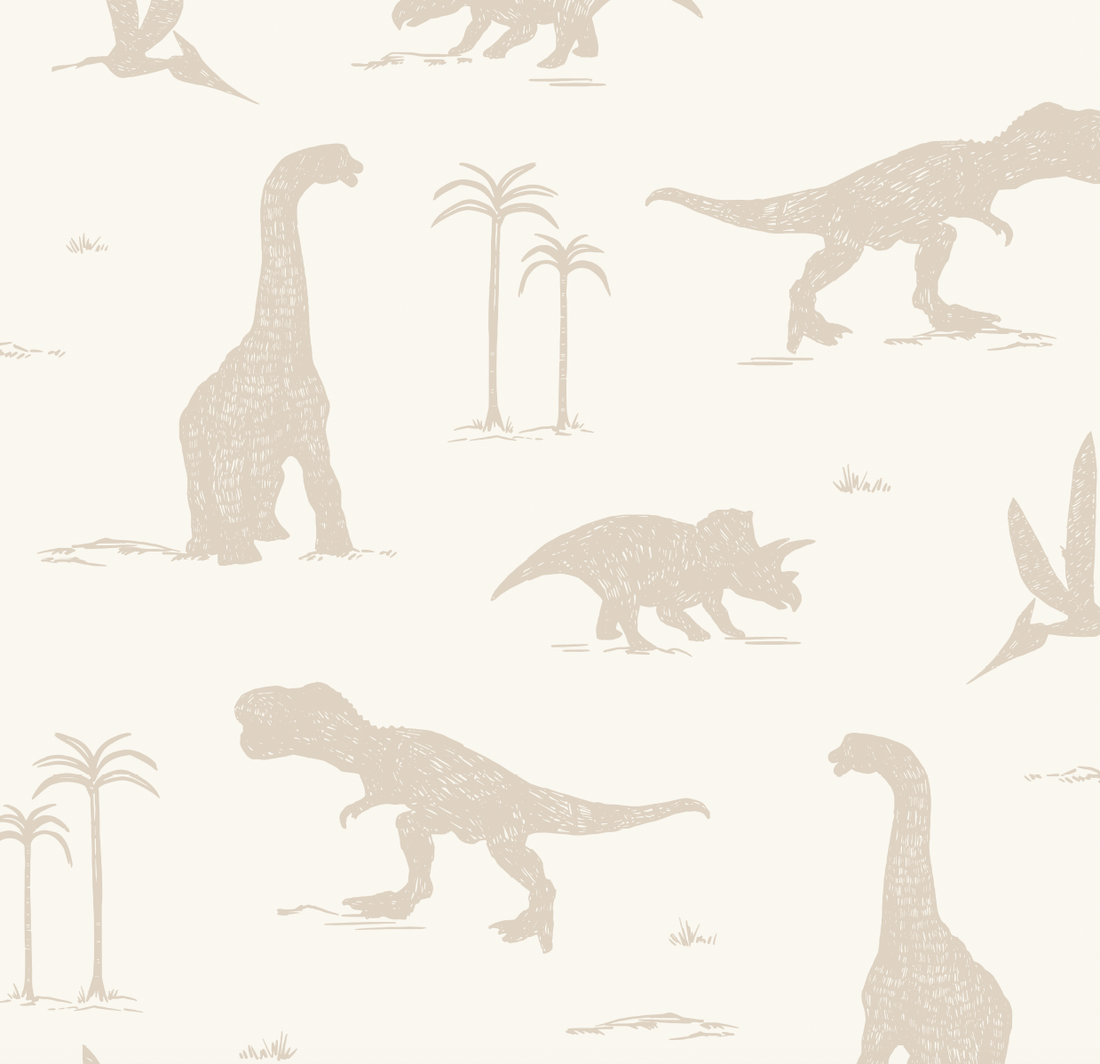 Arlo Whimsical Wallpaper in Sage-Green and Off-White
