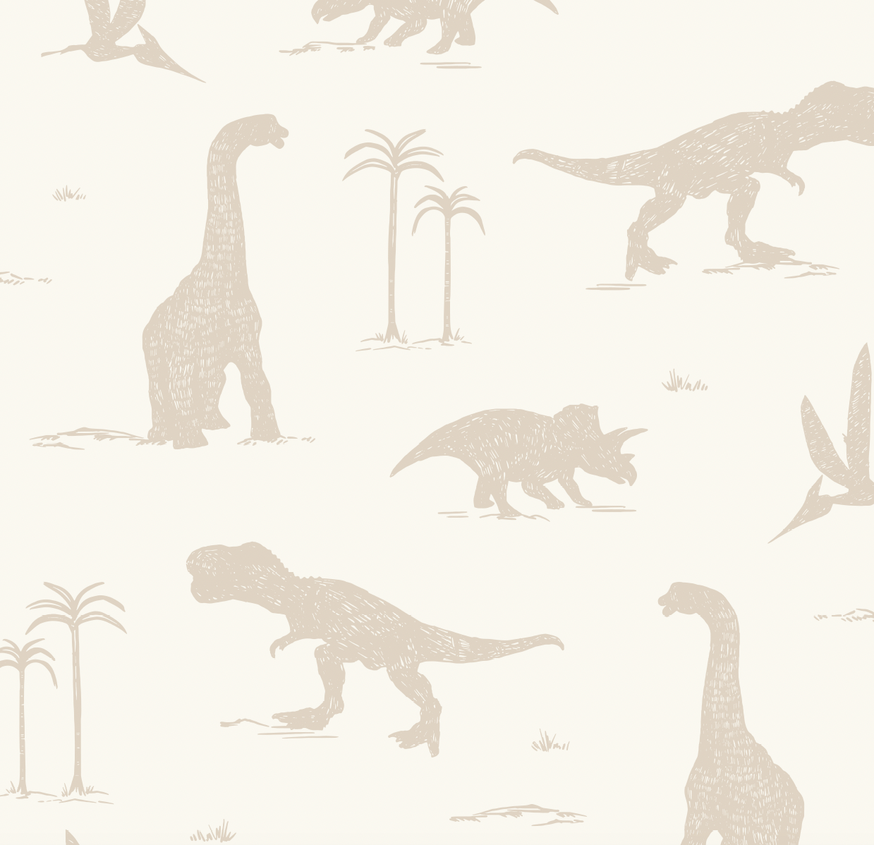 Arlo Whimsical Wallpaper in Sage-Green and Off-White
