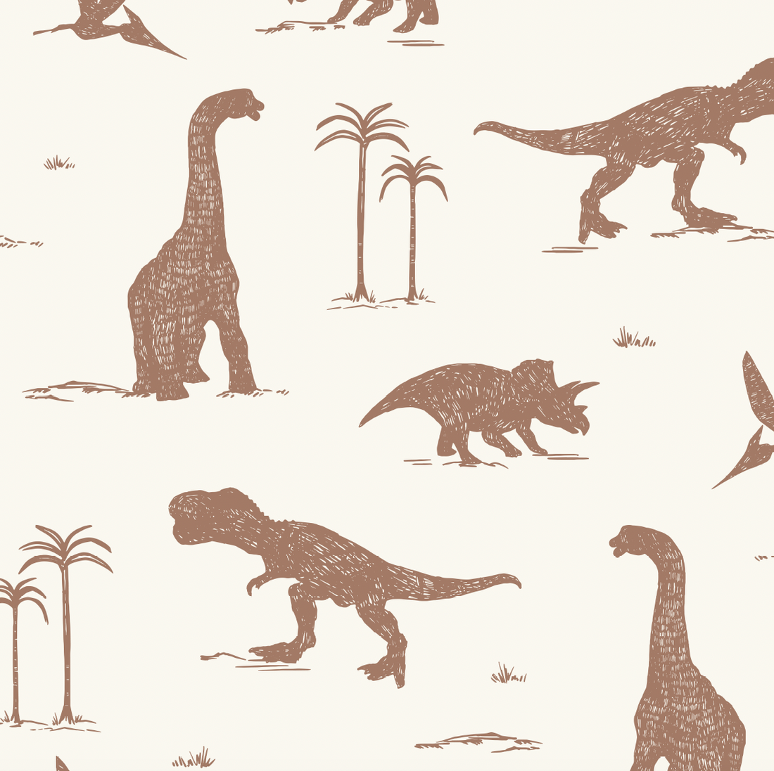 Arlo Whimsical Wallpaper in Sage-Green and Off-White