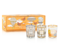 Baobab Collection Trio Travel Candles set including Brussels, Roma, and Saint Tropez in orange box packaging