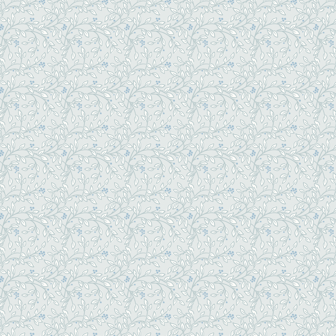 Peyton Floral Wallpaper in Light-Blue and White