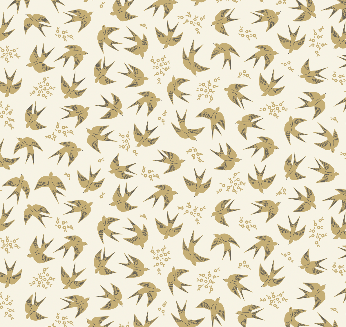 Piers Wallpaper in Beige, Sage-Green & White - Bohemian Design