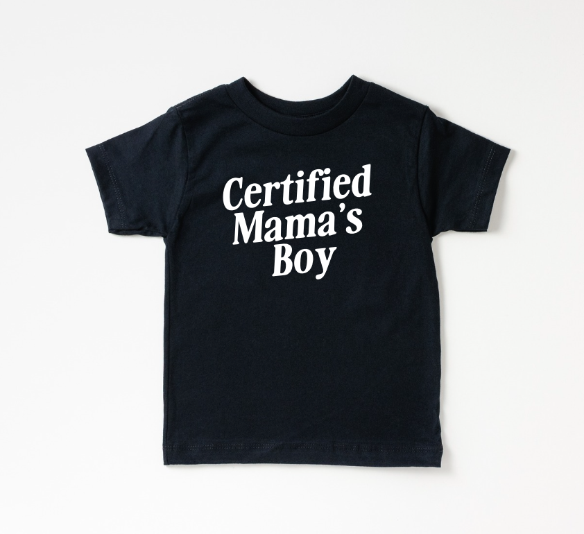 Certified Mama's Boy Kids Crewneck Tee - Soft Cotton