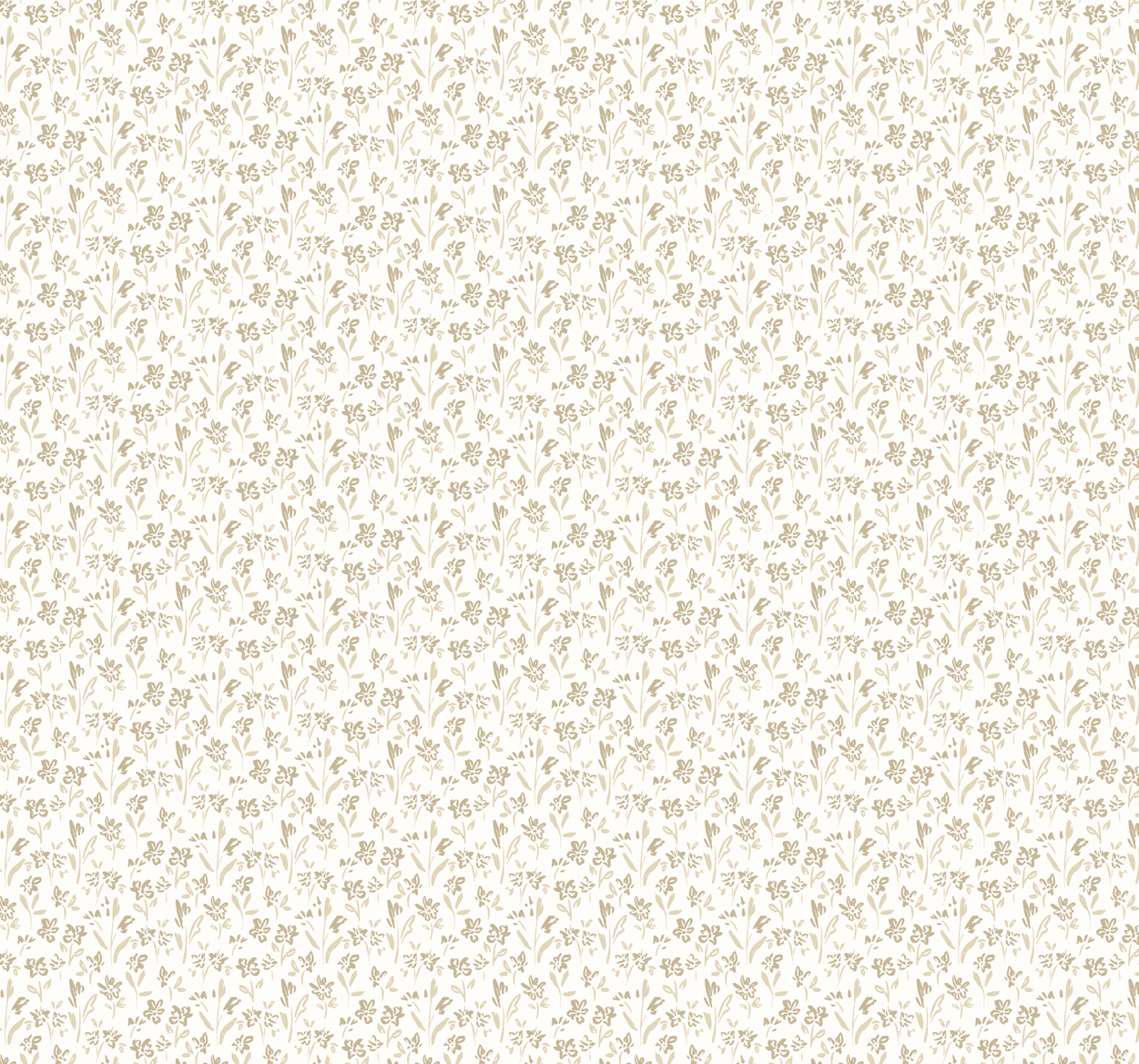 Romie Floral Wallpaper in Blue, White & Beige - Cottagecore Style