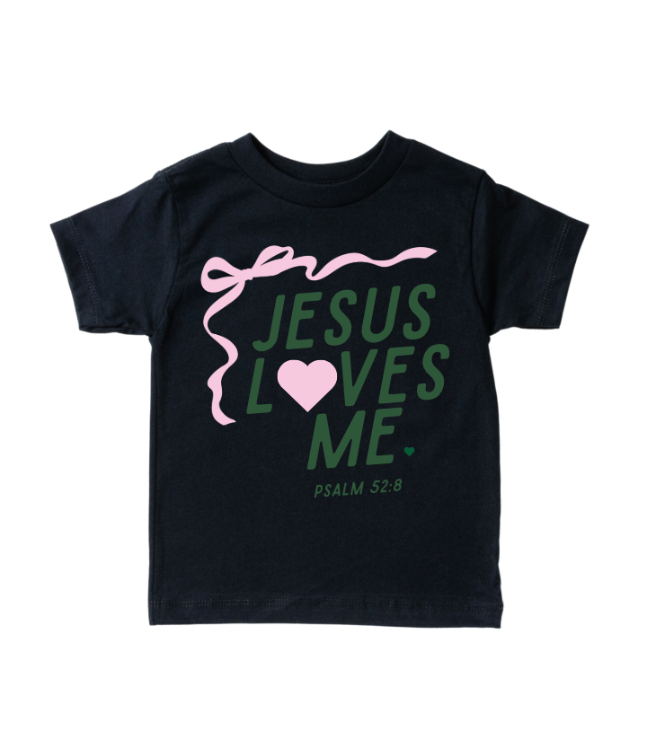 Jesus Loves Me Kids Ribbon Tee - Unisex Soft Cotton T-Shirt