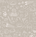 Ozzy Abstract Wallpaper - Navy & White Bohemian Peel and Stick