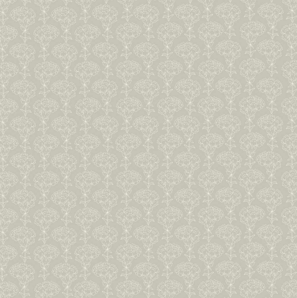 Calista Sage Green and Off-White Floral Removable Wallpaper