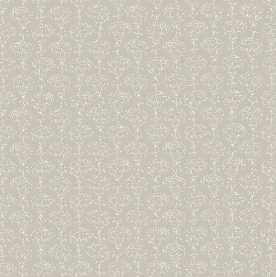 Calista Sage Green and Off-White Floral Removable Wallpaper