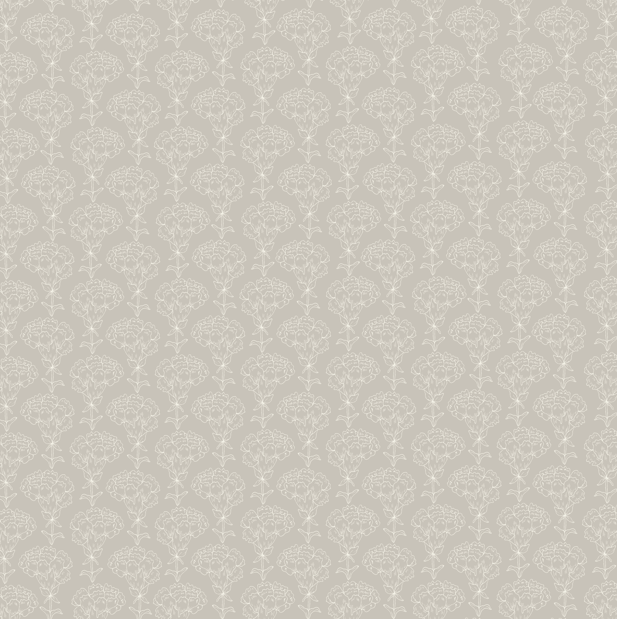 Calista Sage Green and Off-White Floral Removable Wallpaper