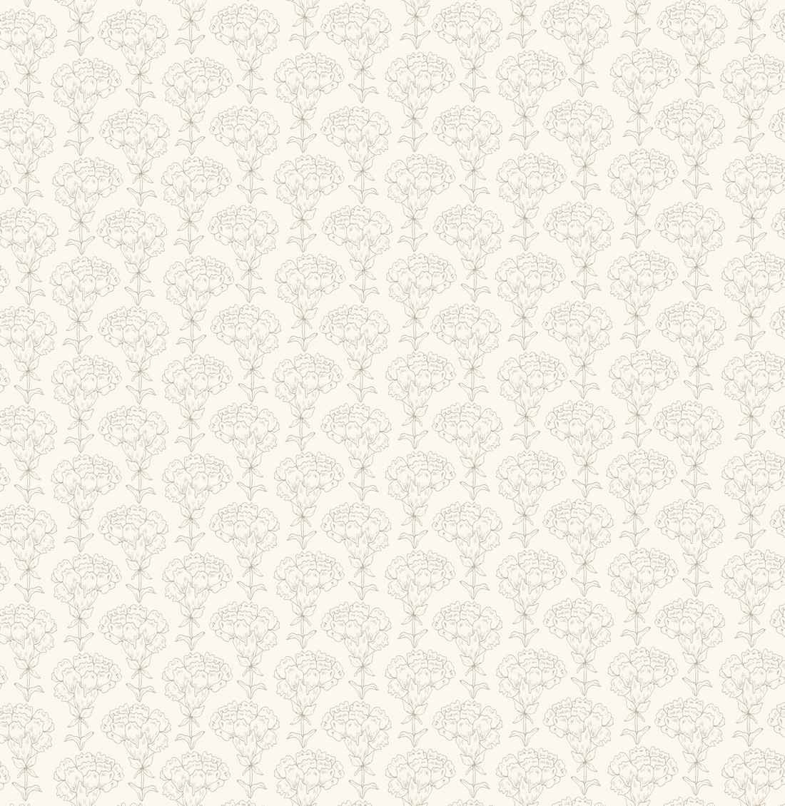 Calista Sage Green and Off-White Floral Removable Wallpaper