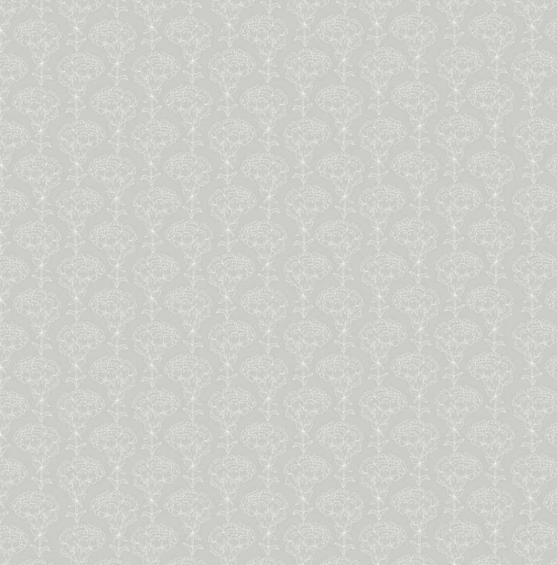 Calista Sage Green and Off-White Floral Removable Wallpaper