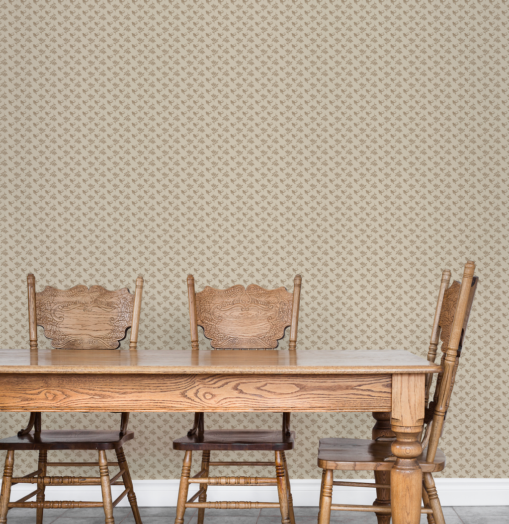 Scout Wallpaper in Brown and Dark Brown Traditional Style